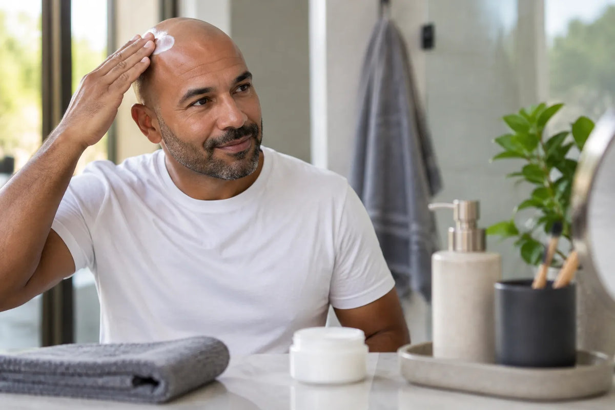 Bald scalp care: a simple routine for skin and sun – Besque